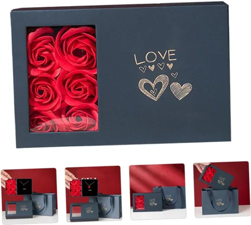 Vista 5 de TENDYCOCO 1 Unidades Caja de Embalaje Joyero Joyería de Mano Bolsas Florales Chritmas The Christmas Sto Jewelry Gift Bag Jewelry Holder Flower