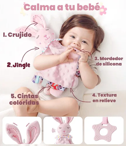 Vista 3 de Golray Regalos de baby shower para niñas, cestas de regalo para bebé niña con sonajero, conjunto de manta/enterizo, cosas esenciales para recién