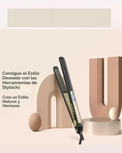 Vista 5 de Piastra per Capelli, profesional con rivestimento en nano-titanio, piastra 2 en 1 Titanium Flat Iron para el cabello hace que el cabello brillante