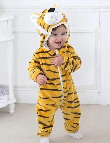Vista 2 de BJWEO - Lindo disfraz para bebé niñas y niños pequeños y recién nacidos disfraz de Navidad Halloween enterizo de invierno piyamas de cosplay