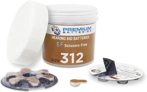 Vista 32 de Pilas Premium para audífonos, tamaño 10, 1.45V, con pestaña amarilla (6 pilas)