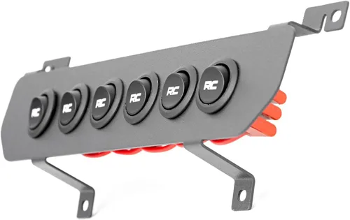 Vista 8 de Rough Country Panel de Interruptores del Tablero Inferior de 6 Posiciones y Sistema de Relé - Controlador de Luces y Accesorios MLC-6 para Jeep