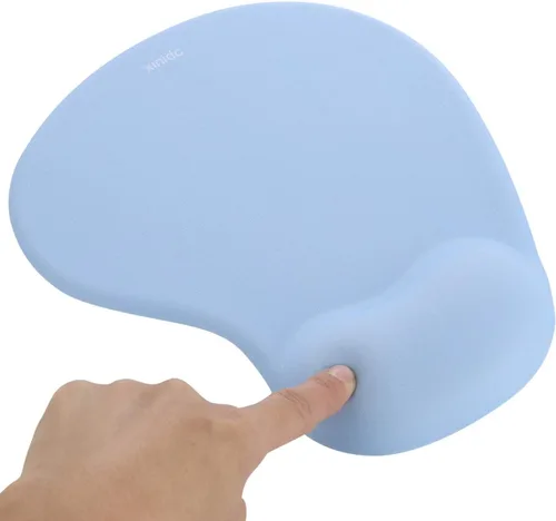 Vista 16 de Alfombrilla de mouse ergonómica para computadora con soporte para reposamuñecas, alfombrilla de mouse para aliviar el dolor con base de poliuretano