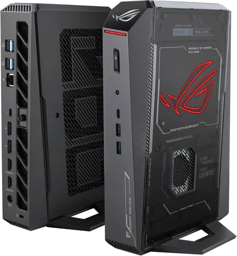 Vista 14 de Mini PC para juegos ROG NUC (2025) con CPU Intel® Core™ Ultra 7 (Serie 2) ARL-HX, NVIDIA® GeForce RTX™ 5060 MobileGPU, memoria RAM DDR5 de 32 GB
