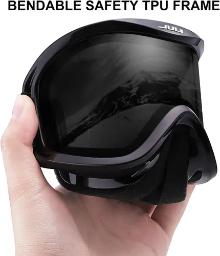 Vista 2 de Juli Gafas de esquí para niños, gafas de snowboard para niños y niñas, motos de nieve, esquí, patinaje, edad 3-8 4302