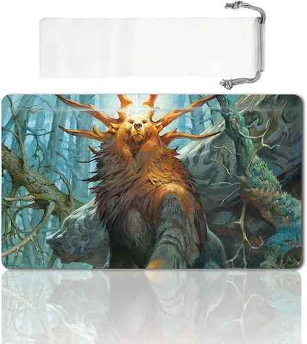 Vista 15 de Juego de mesa MTG Playmat Games Tamaño 60X35 cm CCG Compatible para MTG CCG RPG Juego de cartas coleccionables (Ajani Steadfast)