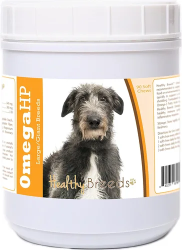 Vista 180 de Healthy Breeds Affenpinscher Omega HP - Masticables suaves para piel y pelaje, 60