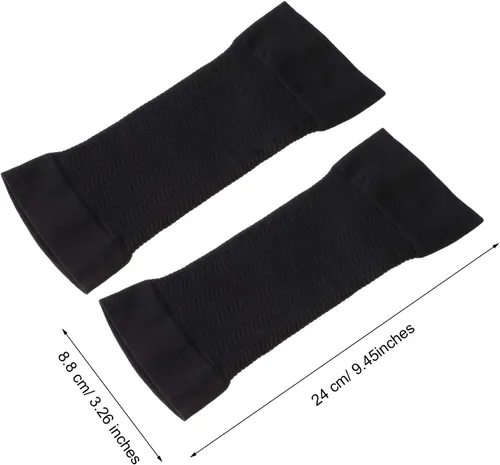 Vista 5 de WILLBOND 4 pares de mangas de brazo elásticas de compresión para brazos, moldeadores de brazos deportivos para mujer