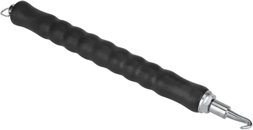 Vista 6 de Gancho de alambre de amarre automático, herramienta de atar barras de refuerzo retráctil semiautomática de 12 pulgadas con gancho de acero y mango