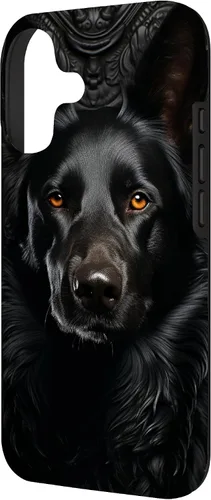 Vista 2 de Black German Shepherd Funda para iPhone 17