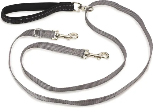 Vista 2 de PetSafe Correa de control de dos puntos, nailon acolchado y reflectante, se convierte en correa individual, funciona con arneses 3 en 1, 3/4