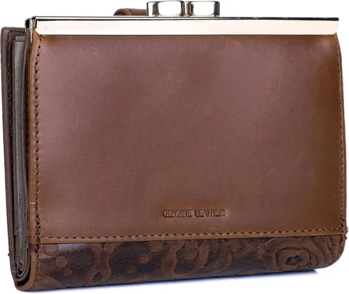 Vista 2 de Julia Buxton Pebble - Cartera Lexington de piel vegana, Marrón, Classic