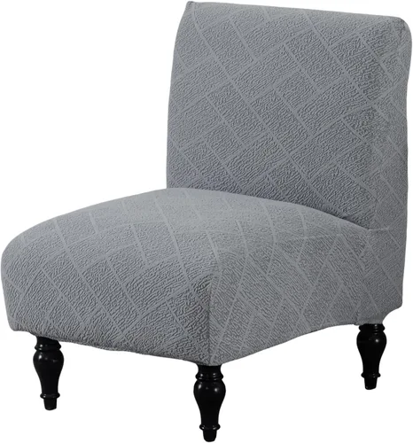 Vista 30 de HAOYONG - Funda de silla sin brazos de acento, funda elástica para silla deslizante con estampado, fundas protectoras para muebles, fundas