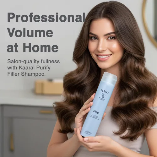 Vista 5 de Kaaral Purify Filler Shampoo - Fórmula fortalecedora y voluminizadora para mujeres y hombres - Cuidado del cabello espesante para una apariencia más