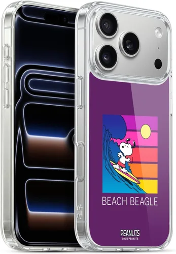 Vista 21 de Head Case Designs Funda de gel suave con licencia oficial de Peanuts Tropical Surf Snoopy Aloha Disco compatible con Apple iPhone 13 Mini Surf