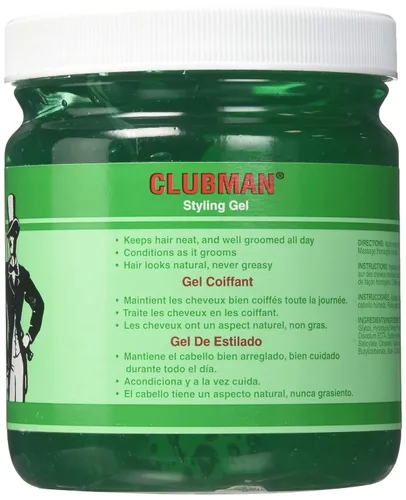 Vista 2 de Clubman Styling Gel de Ed Pinaud para hombre, 16 onzas, paquete de 2