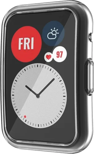 Vista 2 de ECSEM - Funda protectora de pantalla compatible con Huawei Watch Fit, ultrafina y suave, cubierta completa, accesorios de reloj inteligente