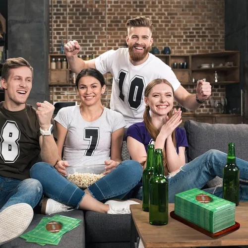 Vista 5 de Fuutreo 200 servilletas de fiesta de fútbol de 2 capas para invitados de fútbol, desechables, toalla de mano para el día del juego, suministros