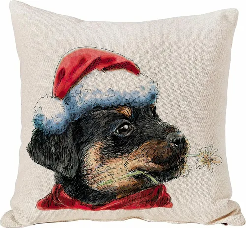 Vista 21 de SPXUBZ - Funda de almohadón navideño con gato de vacaciones de invierno con gorro rojo de Santa, funda cuadrada para sofá, cama, silla o sofá cama