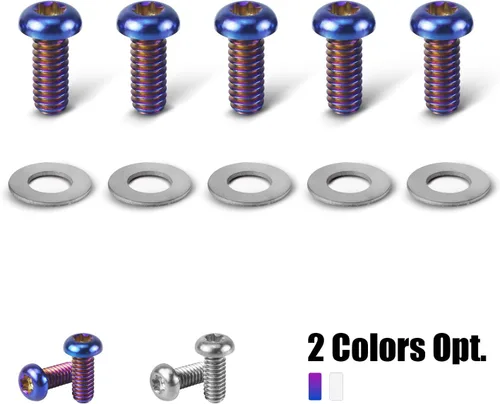 Vista 7 de NICECNC 5 tornillos de cubierta Derby de aleación de titanio azul compatibles con Harley Road Glide FLTRX 2015-2022, Heritage Softail Classic FLSTC