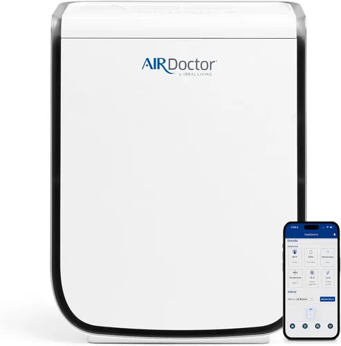 Vista 11 de AIRDOCTOR Purificador de aire AD2000 para habitaciones pequeñas y medianas y dormitorios pequeños. Filtración de 3 etapas con prefiltro, UltraHEPA