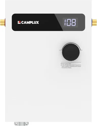 Vista 11 de CAMPLUX Calentador de Agua Eléctrico Sin Tanque de 8kW 240 Voltios, Calentador de Agua Caliente Instantáneo Bajo Demanda con Automodulación