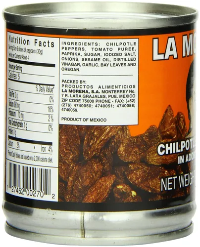 Vista 3 de La Morena Chipotle Peppers en salsa Adobo, 7 onzas (paquete de 24)
