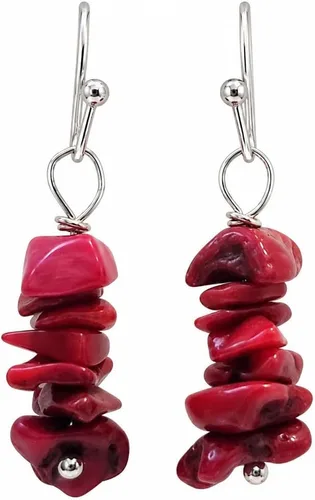 Vista 13 de Natural Gemstone Chip Drop & Dangle Earrings for Women - Small, Lightweight