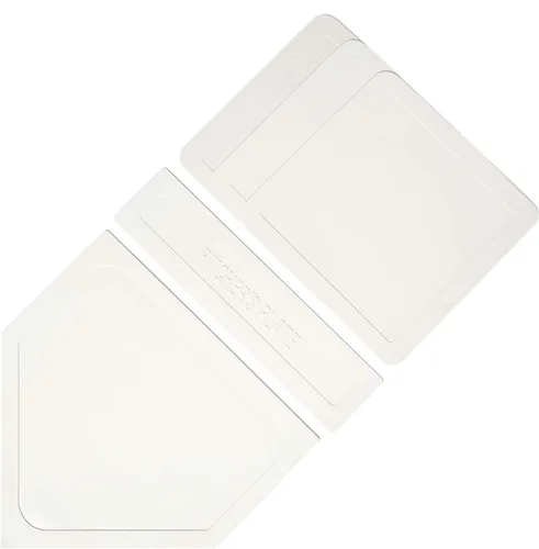Vista 2 de Crown Sporting Goods - Tira bases de béisbol, placa de casa y montículo de lanzador - Goma fina ideal para béisbol, softbol, juegos de kickball