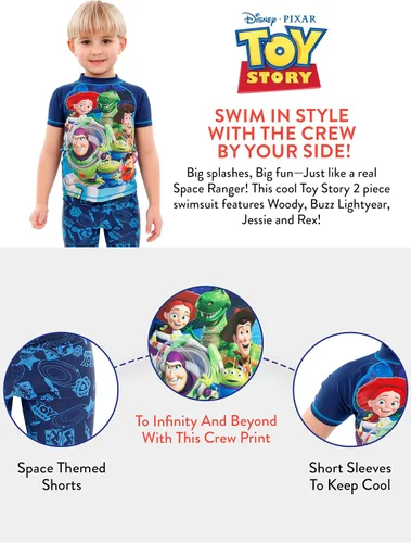 Vista 4 de Disney Conjunto de natación de dos piezas Toy Story para niños