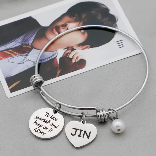 Vista 4 de G-Ahora Kpop Army Bracelet Kpop Bangtan Boys Jewelry JIMIN JK JIN RM SUGA JHOPE V Bracelet Best Gift for The Army