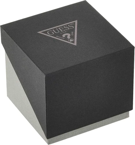 Vista 5 de Guess Relojes de cuero Guess para hombre, reloj de oro rosa, Negro, L, Correa