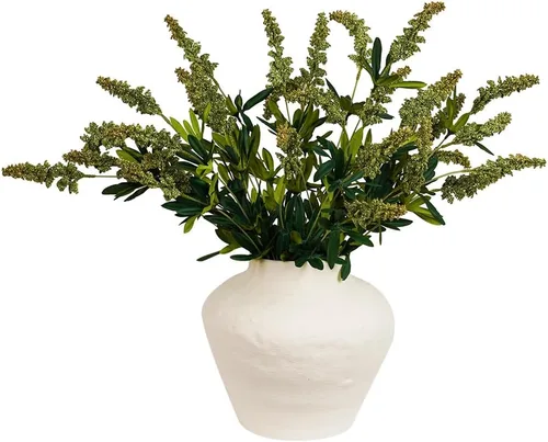 Vista 10 de Melorca&Guilla Plantas Artificiales, 3PCS 43.3" Eucalipto Verde Grande Falso Ramas Artificiales para Jarrón, Tallos de Vegetación Artificial