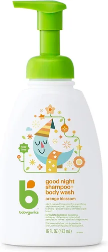 Vista 3 de Babyganics Champú para bebés + botella con bomba de lavado corporal, flor de azahar, 16 onzas, el embalaje puede variar