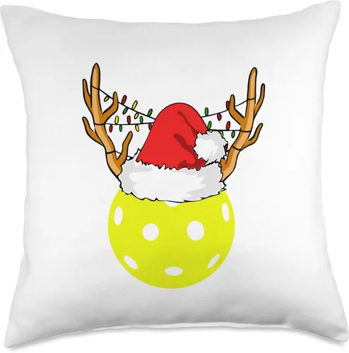 Vista 4 de Pickleball Gifts for Players Pickleball - Almohada de Navidad, 16 x 16 pulgadas, multicolor