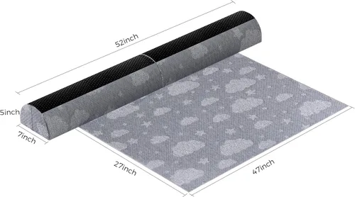 Vista 7 de Protectores de riel de cama para niños pequeños con almohadilla, protector de parachoques plegable de espuma con almohadillas dobles