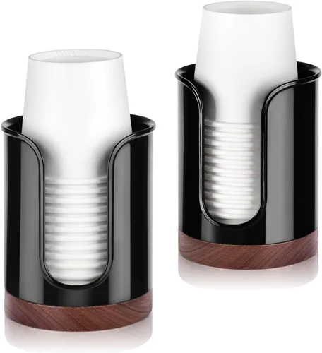 Vista 15 de Dispensador de vasos de baño - Portavasos pequeño para tazas de baño Dixie de 3 oz, tazas de enjuague bucal, dispensador de tazas de 3 a 4 onzas