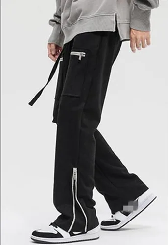 Vista 40 de Pantalones deportivos de gamuza sintética para mujer, pantalones de baile acampanados para hombre