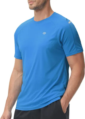 Vista 2 de MoFiz Camisas de protección solar UPF 50+ UV para hombre, camiseta de natación de manga corta, camiseta de pesca para hombre, playa al aire libre