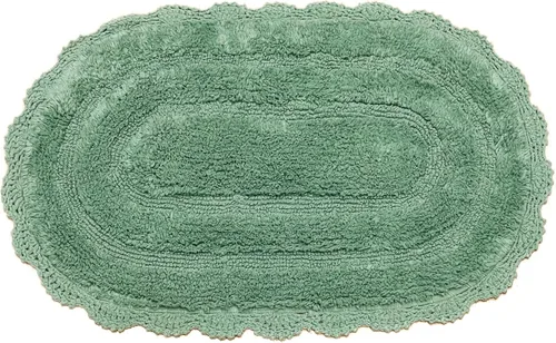 Vista 57 de Chardin home Alfombra de baño de ganchillo beige, alfombra de baño ovalada 100% algodón con borde de ganchillo artesanal hecho a mano, alfombra