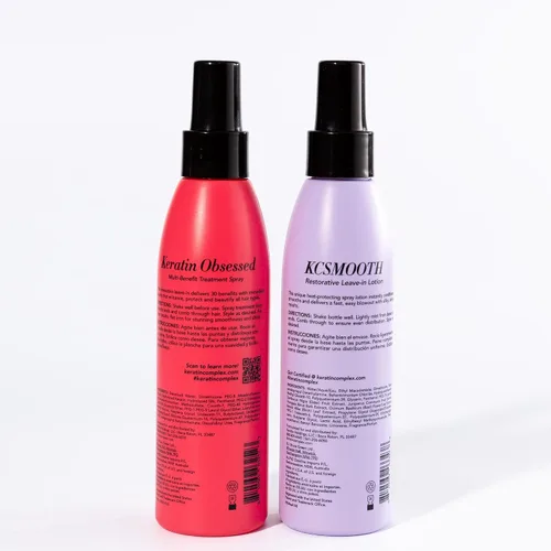 Vista 3 de Keratin Complex - Blow Dry Essential Smooth Kit - Obsesionado con queratina, 5 onzas líquidas + loción sin enjuague KCSMOOTH, 5 onzas líquidas