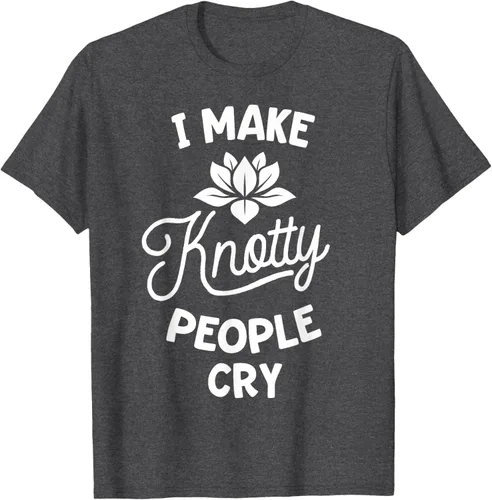 Vista 36 de Camiseta divertida de terapia de masaje I Make Knotty People Cry, Negro, S