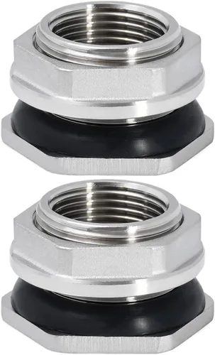 Vista 9 de Beduan 1" Conector Hembra de Mamparo para Tanque de Agua de Acero Inoxidable Thru-Hull