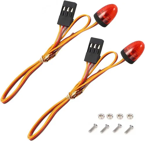 Vista 7 de 2 luces estroboscópicas LED intermitentes para automóvil a control remoto, luces estroboscópicas LED para 1/8 1/10 1/12 SCX10 TRX4 RC Car 1/14 RC