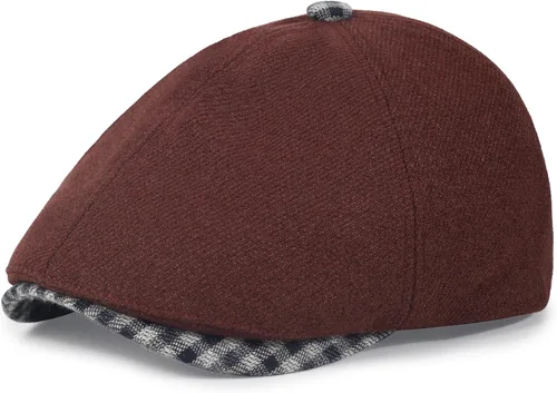 Vista 38 de Sombrero Newsboy de Qlauca para Hombre de Algodón 6 Paneles