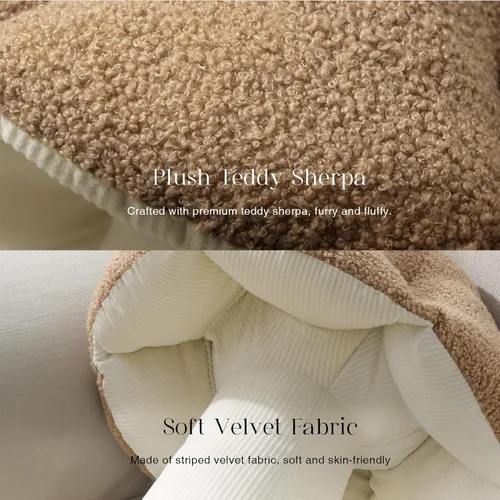 Vista 3 de Phantoscope Almohada Decorativa en Forma de Hongo, Almohadas Decorativas de Vellón Teddy Suave en Forma de Hongo, Lindo Cojín en Forma 3D para Sofá