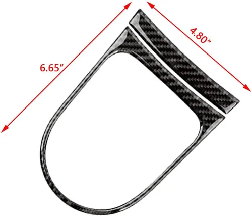 Vista 5 de Xotic Tech - Cubierta para panel de cambio de marchas, fibra de carbono suave auténtica, compatible con Ford Mustang 2015-2023 Negro carbón