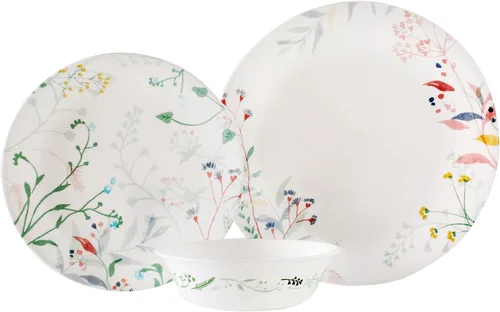Vista 10 de Corelle Ocean Blues - Vajilla resistente a las roturas y a las roturas para 4 personas, color azul, 12 piezas
