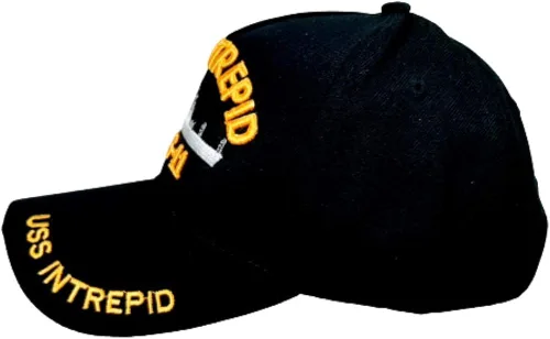 Vista 3 de August Sportswear USS Intrepid CVS-11 Sombrero Gorra Negro Bordado Acrílico Marino H7