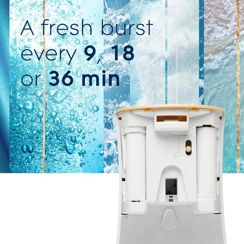 Vista 6 de Glade Kit automático de repuesto y soporte de aerosol, ambientador para el hogar y el baño, Aqua Waves, 6.2 onzas, 2 unidades (paquete de 2)